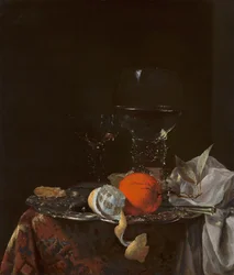 Still Life with Fruit and Glasses on a Silver Tray